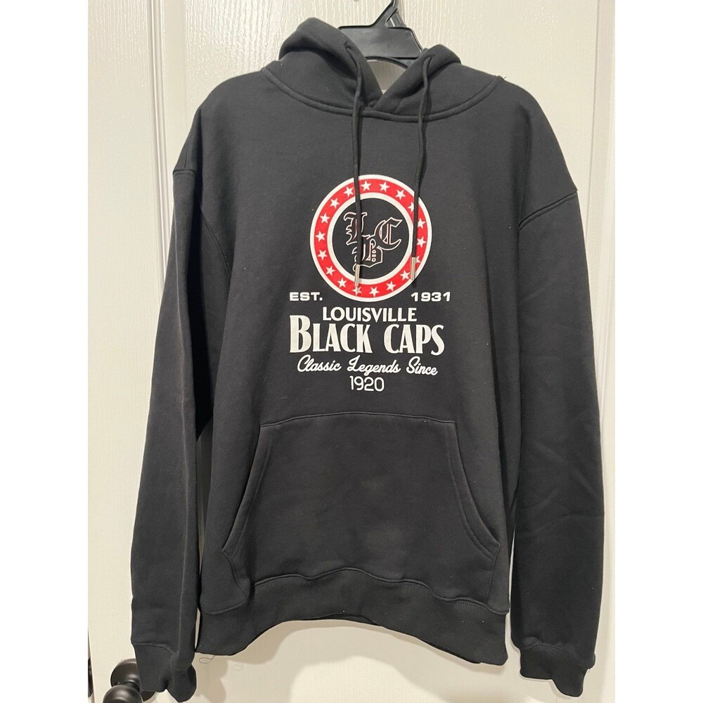 Louisville Black Caps Hoodie Negro League Baseball Size M Headgear Classics NWT